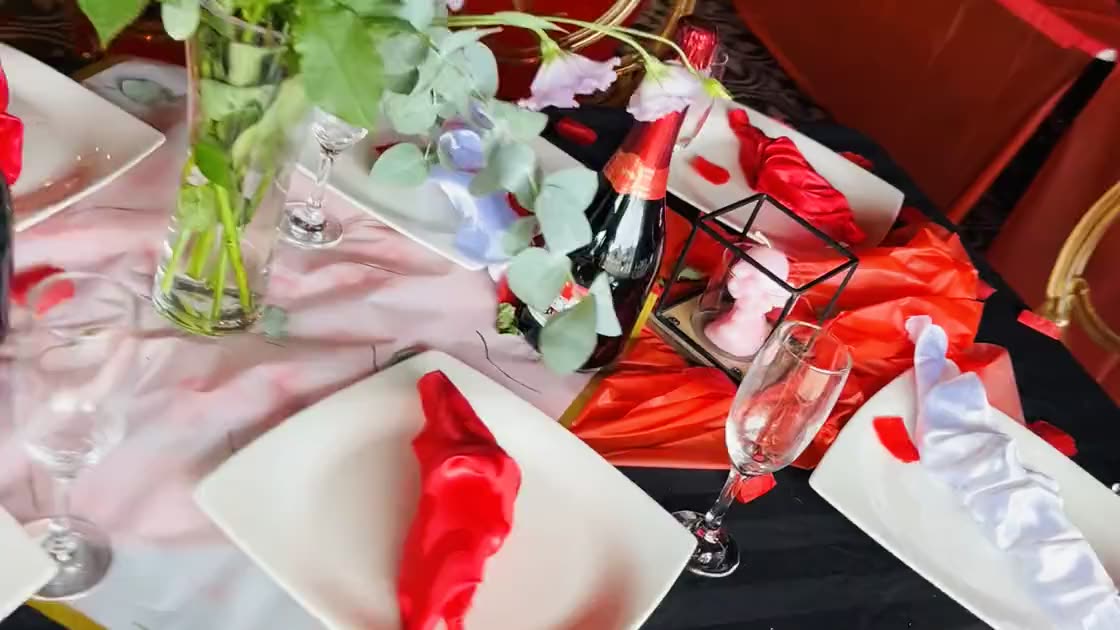 Valentine's tables, dressed
