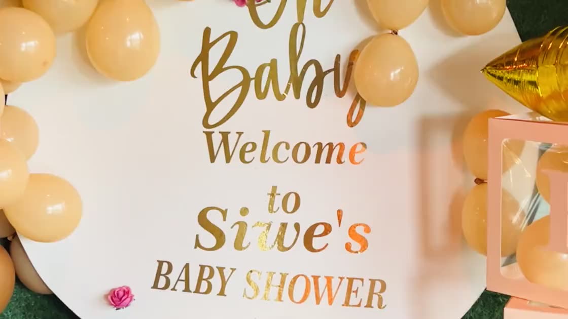 A baby shower, set up